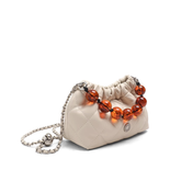 Beaded Embellished Quilted Cross Body Bag